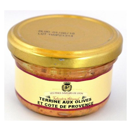 Terrine aux olives et Cotes de Provence 90g - Fines Saveurs de Lyon