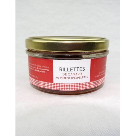 Rillettes de canard au piment d'espelette 90g - Sudreau