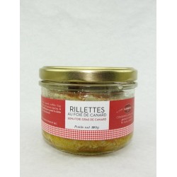 Rillettes de canard 20% bloc de foie gras 180g - Sudreau