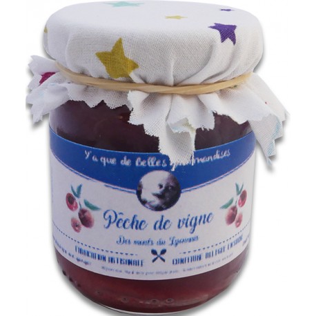 Gourmandise à la Pêche de vigne des Monts du Lyonnais (confiture allégée en sucre)