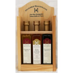 Coffret en bois huile et vinaigre - Les exotiques