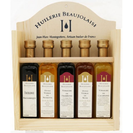 Mirvine : Coffret huiles-vinaigres 5 bouteilles