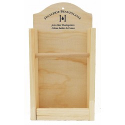 Coffret en bois vide huile et vinaigre -  3 bouteilles