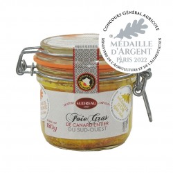 Foies gras entier de canard 180g - sudreau