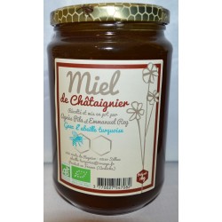 Mirvine : Miel de chataignier "L'Abeille Turquoise" 1kg BIO