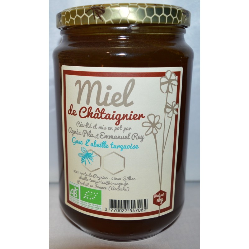 Miel de Châtaignier 750g - Délices des Abeilles : miels et nougats en Creuse